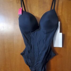 **LAST CHANCE**Bebe Black Microfiber Bodysuit